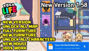 Toca Boca Mod Apk Unlocked All Furniture New Character 2023